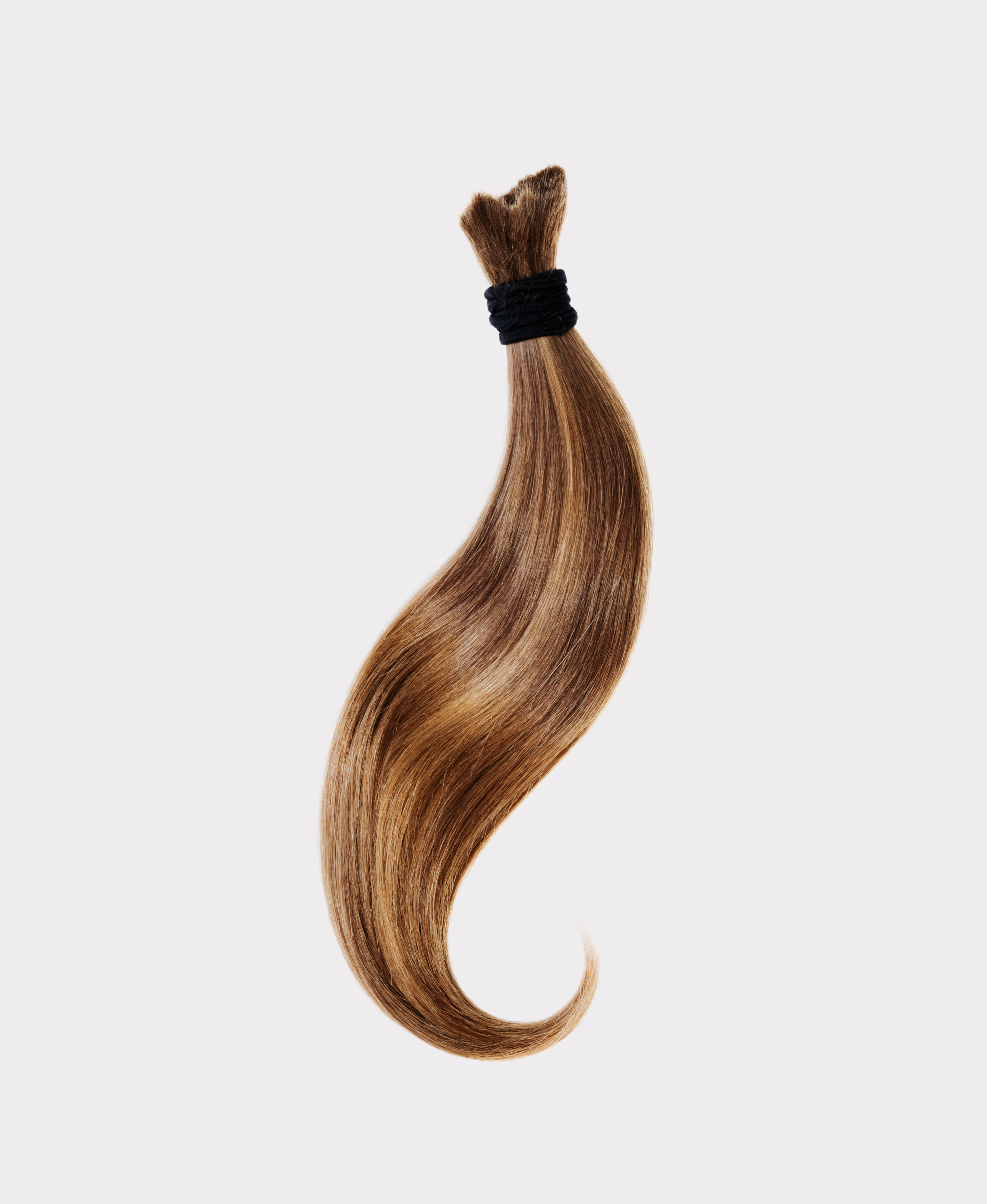 Brown hand-tied hair extensions