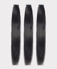 Black long straight hair extensions