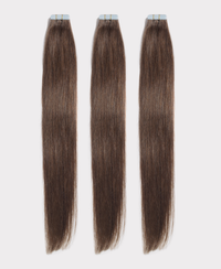 Long straight hair extensions matching the Espresso color