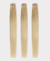 Long straight hair extensions matching the Light blonde color